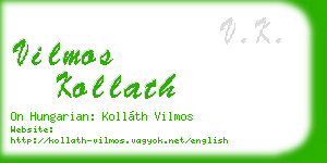 vilmos kollath business card